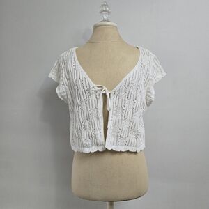 Cropped Tie Front Top